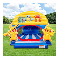 NB-BC116 Commercial Unisex Inflatable PVC Bouncer Slide Pikachu Jumping Castle for Kids Party with Blower