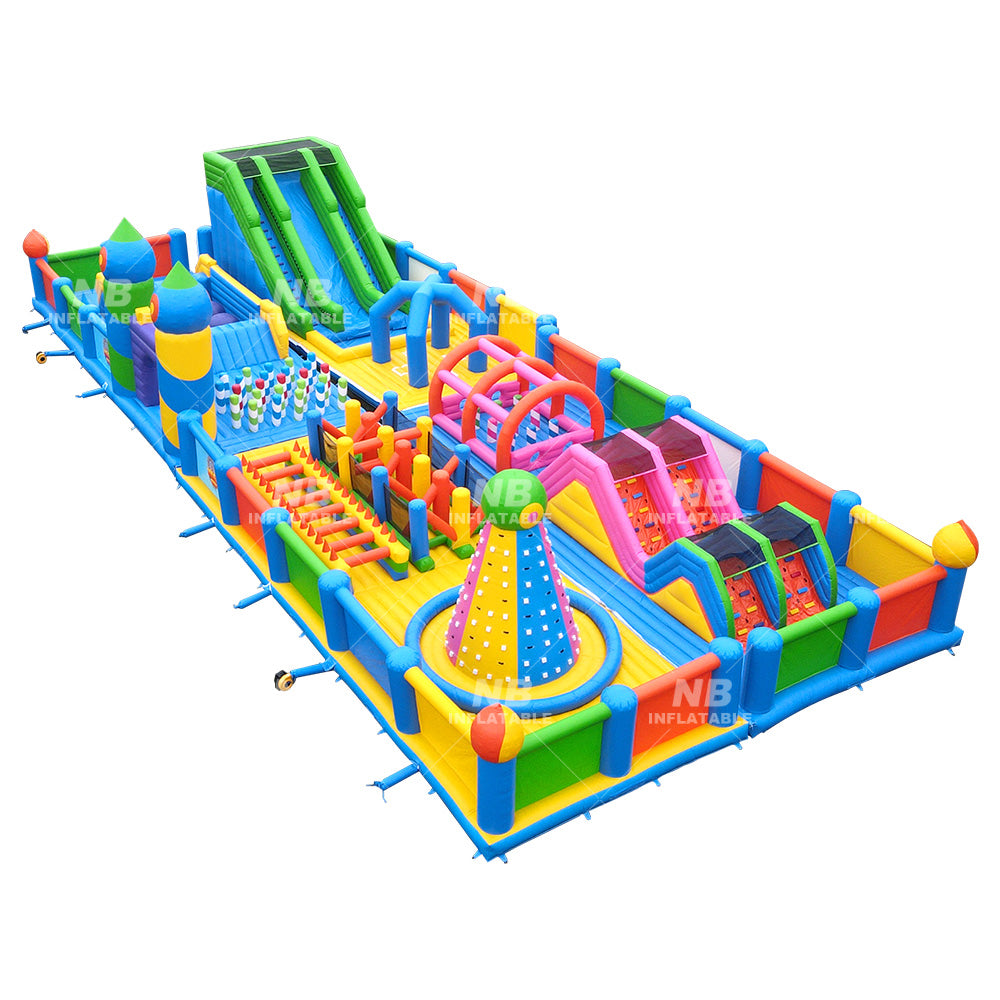 NB-OB057 Outdoor Giant Inflatable Big Bounce Theme Outdoor Park Playground Inflatable castle slide combo Inflatable obstacle course
