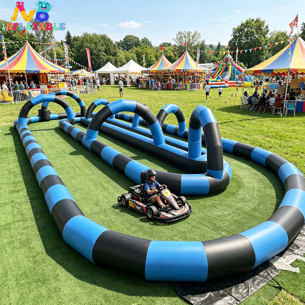 NG-SG087 Inflatable Go-Kart Track Barrier Outdoor Bumper Race Track Fence for Kids