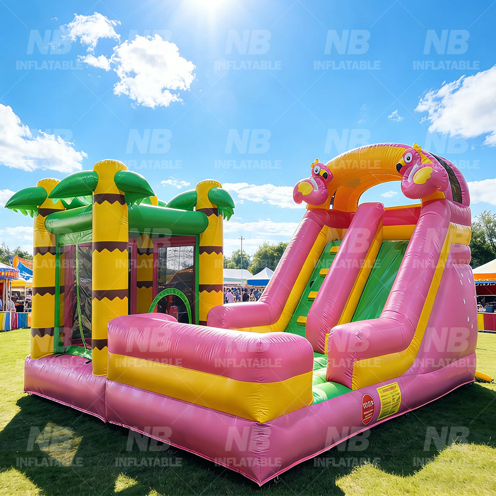 NB-BC117 Custom Children's Party Use Solid Color Bounce House Outdoor Inflatable Castle Water Inflatable Slide for Rental
