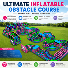 Custom Inflatable Obstacle Course Commercial Outdoor Inflatable Playground Challenge Games for Amusement Park Party Event