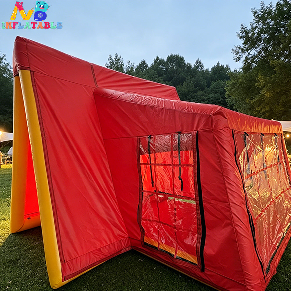 NB-TE059 Bright Red Inflatable Tent Waterproof Weatherproof for Glamping and Events