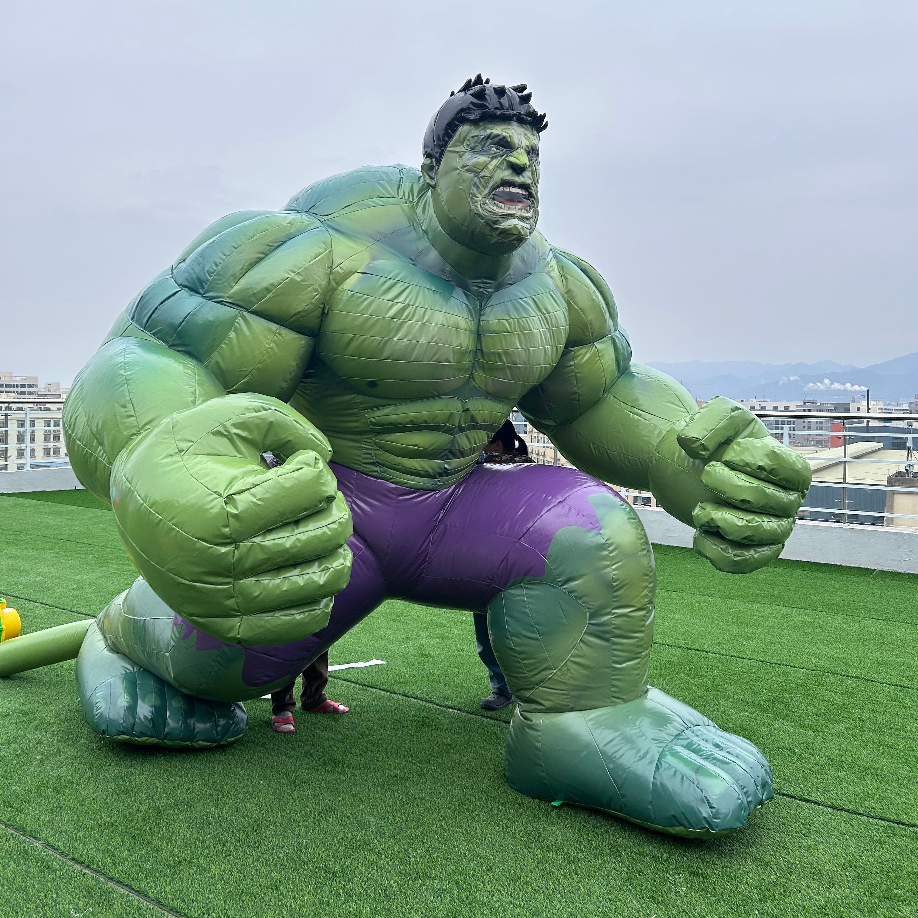 NB-CT032 Giant Green Inflatable Hulk - Custom Logo, Adult Size Cartoon Character Decoration for Advertising and Events
