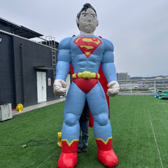 NB-CT031 Inflatable Superman Cartoon PVC Inflatable Balloon for Outdoor Events Advertising Custom High With Blower