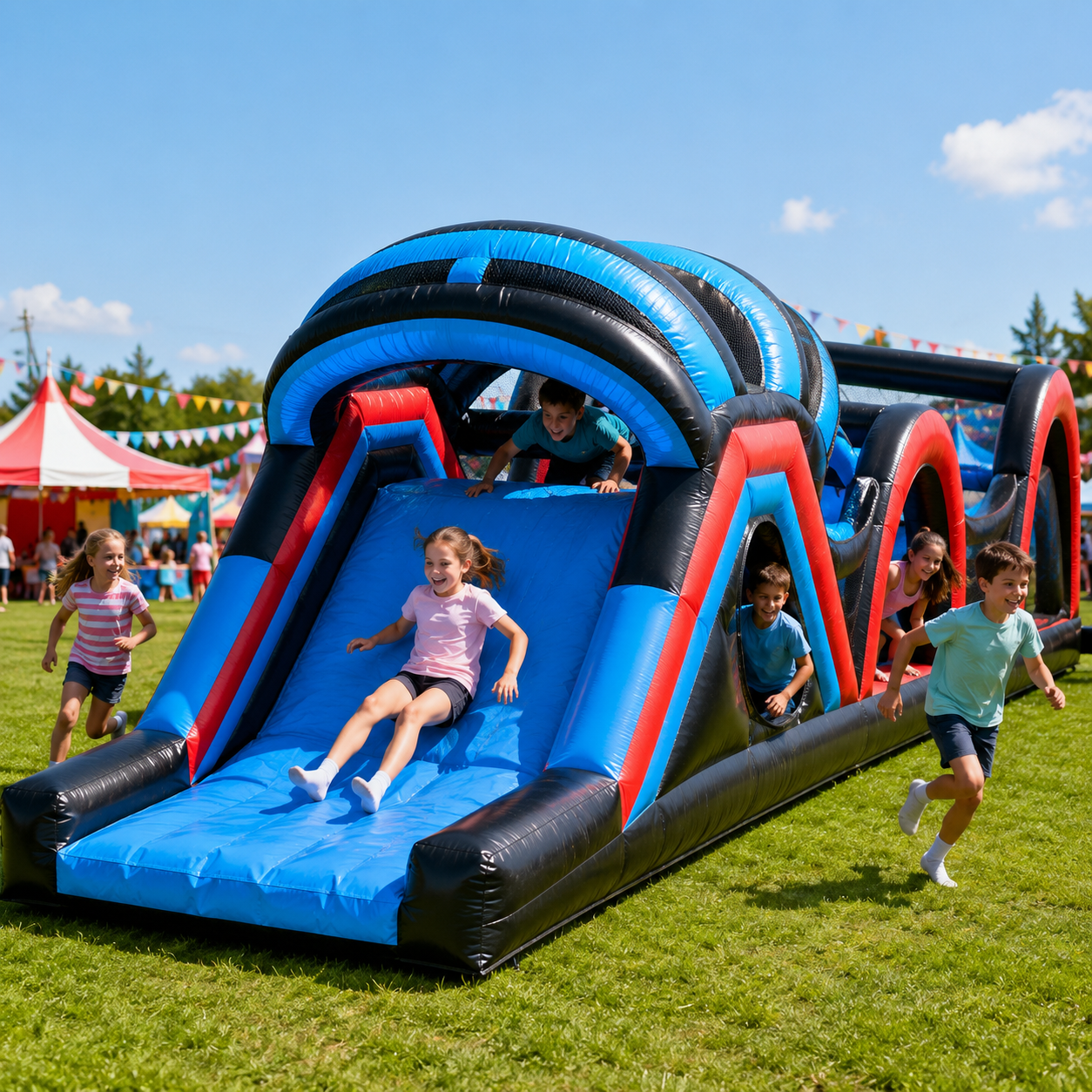 NB-OB068 Professional Inflatable 5k Obstacle Course Challenge System For Sports Events And Outdoor Entertainment