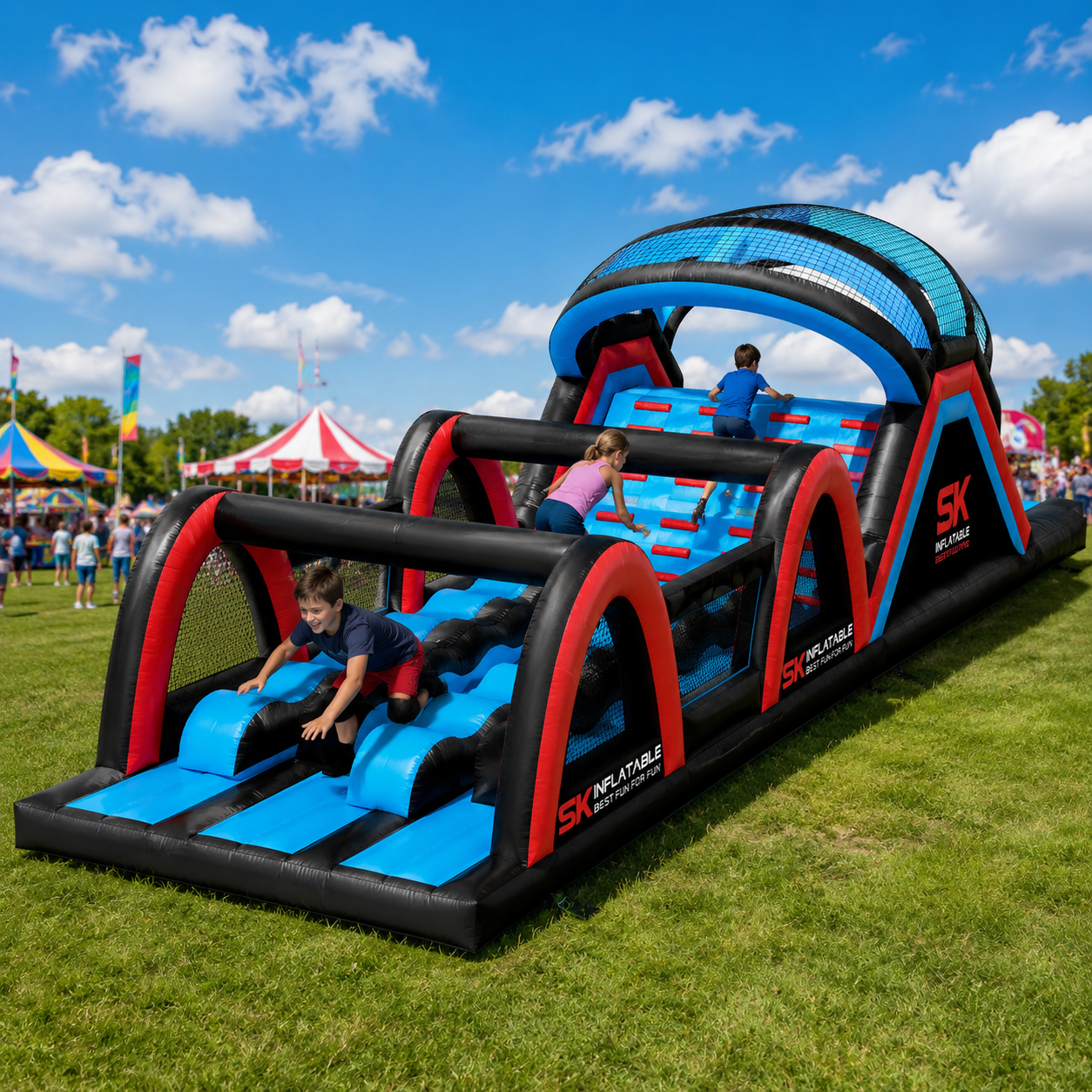 NB-OB068 Professional Inflatable 5k Obstacle Course Challenge System For Sports Events And Outdoor Entertainment
