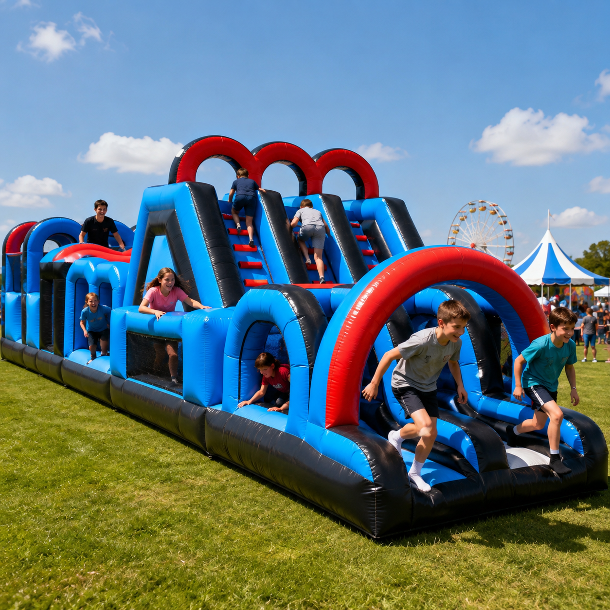 NB-OB069 Heavy Duty Inflatable 5k Obstacle Course Racing Equipment For Parks Schools And Corporate Events