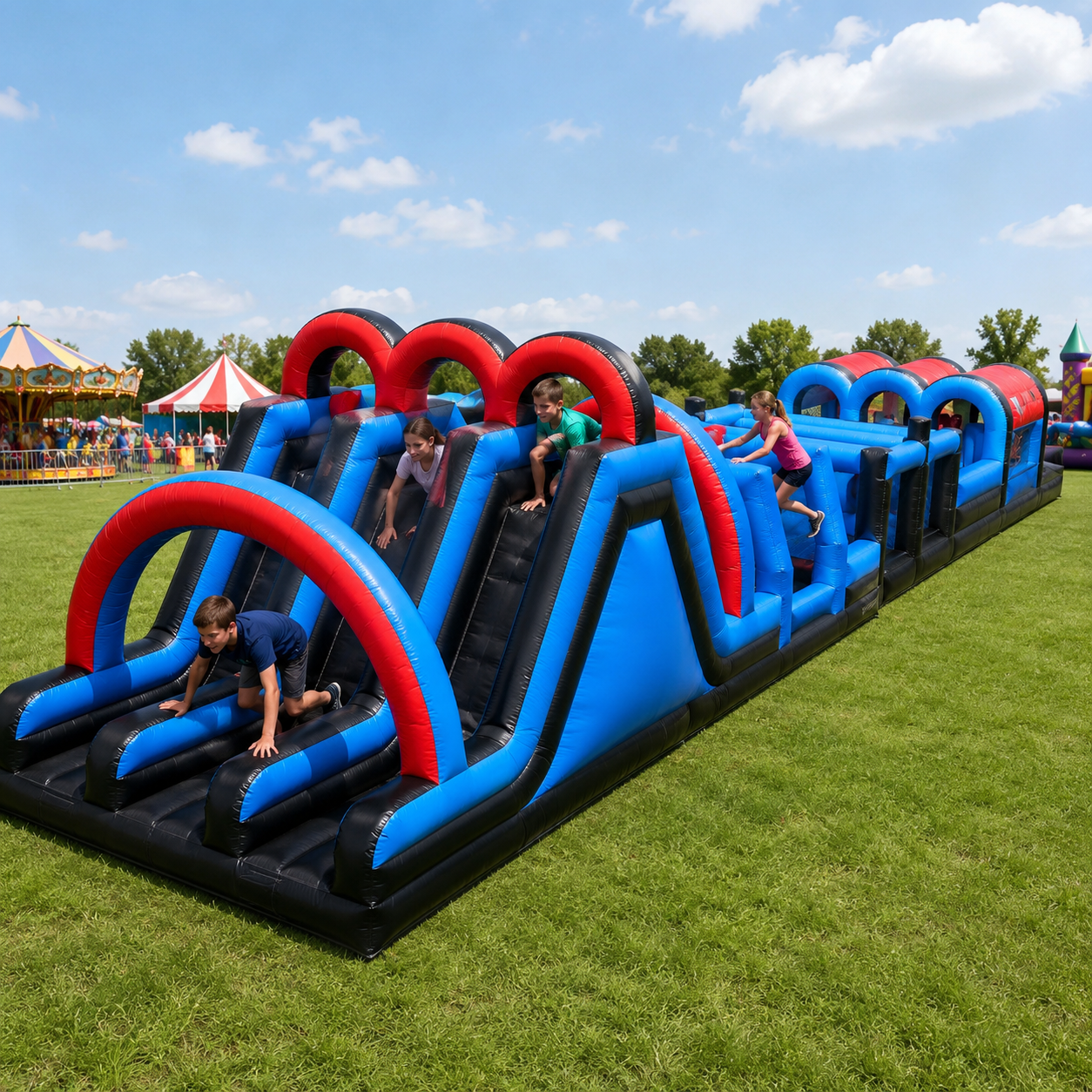 NB-OB069 Heavy Duty Inflatable 5k Obstacle Course Racing Equipment For Parks Schools And Corporate Events