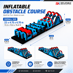 NB-OB069 Heavy Duty Inflatable 5k Obstacle Course Racing Equipment For Parks Schools And Corporate Events