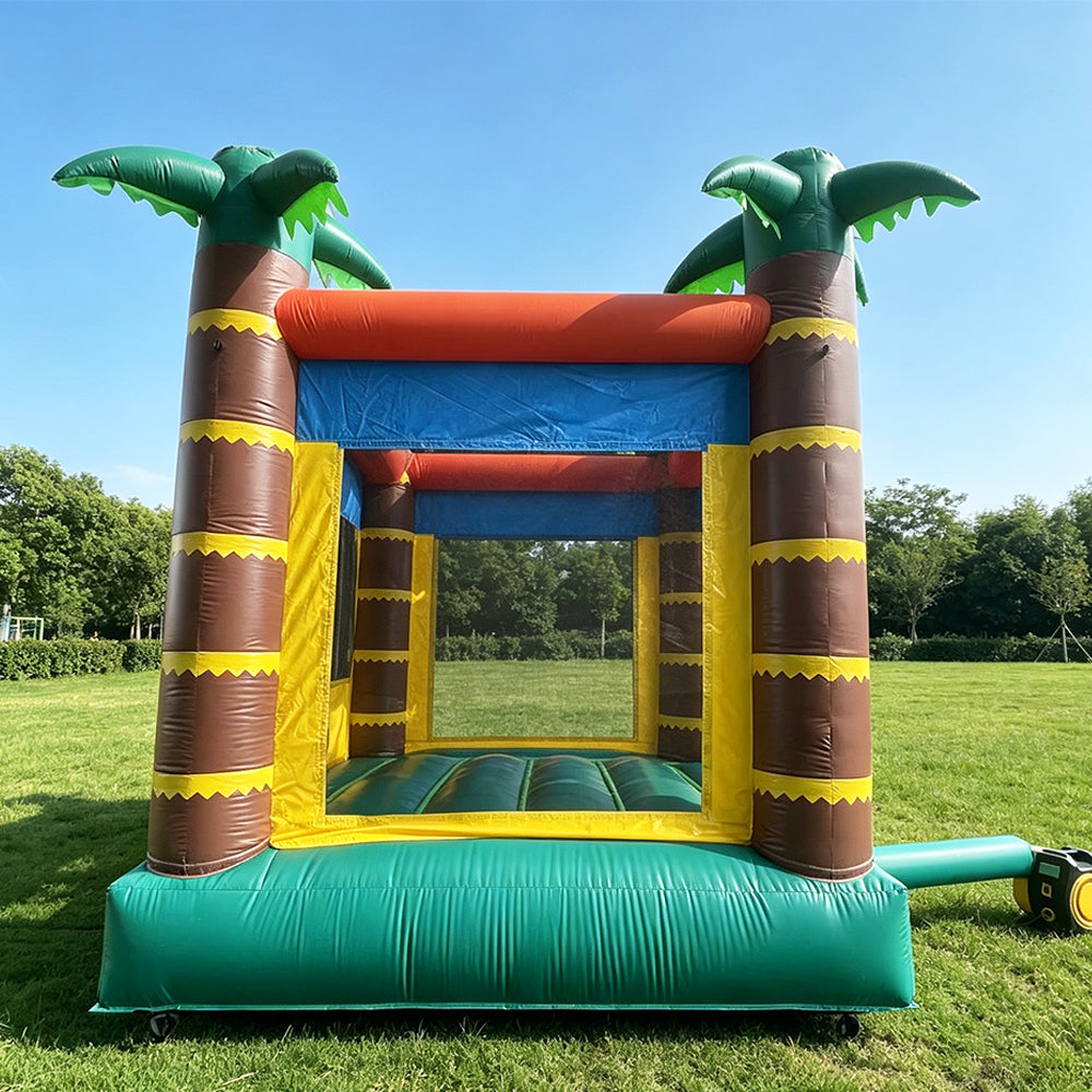 NB-BC119  Tropical Palm Tree Inflatable Bounce House Kids Outdoor Party Jumping Castle Commercial Use