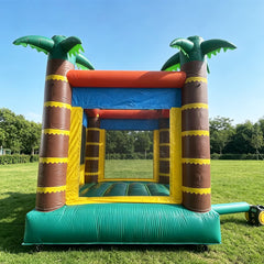 NB-BC119  Tropical Palm Tree Inflatable Bounce House Kids Outdoor Party Jumping Castle Commercial Use