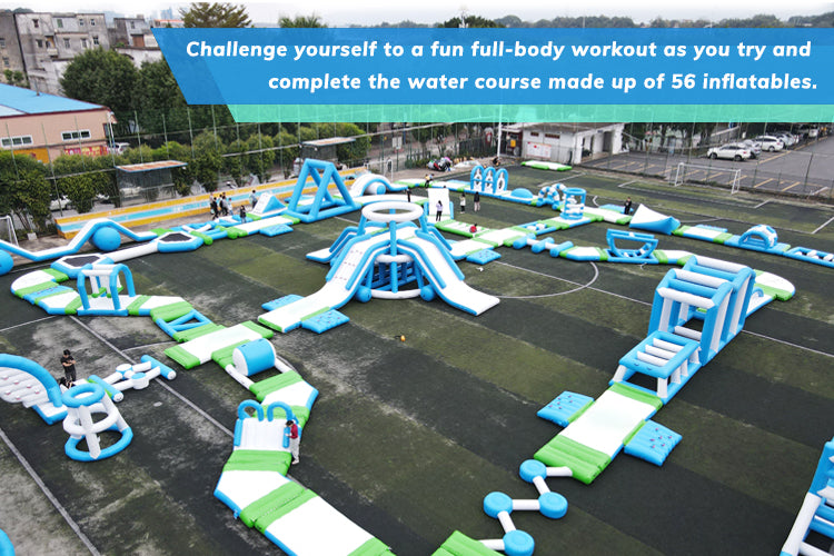 NB-WP026 Commercial Grade Giant Inflatable Water Park Floating Obstacle Course Modular Aqua Park for Sea and Lake Professional Floating Playground for Resorts and Rental Business