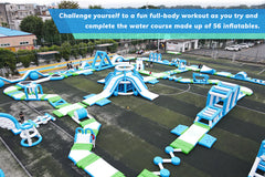 NB-WP026 Commercial Grade Giant Inflatable Water Park Floating Obstacle Course Modular Aqua Park for Sea and Lake Professional Floating Playground for Resorts and Rental Business