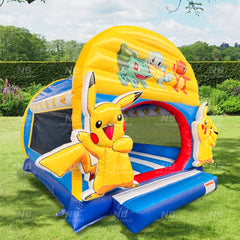 NB-BC116 Commercial Unisex Inflatable PVC Bouncer Slide Pikachu Jumping Castle for Kids Party with Blower