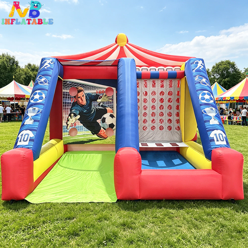 NG-SG086 Inflatable Soccer Shooting Game, Carnival Interactive Inflatable Target Game for Events