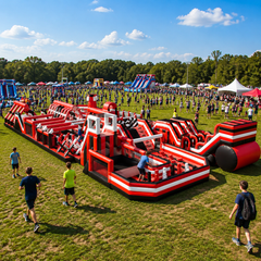 NB-OB061 5K Inflatable Obstacle Course Park Commercial Grade Giant Inflatable Challenge Course for Events Rentals & Outdoor Festivals