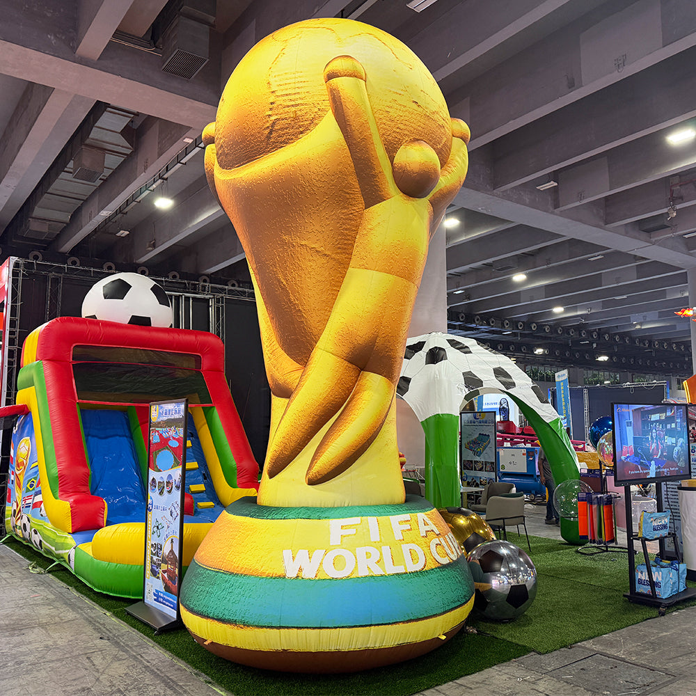NG-SG091 Giant Inflatable World Cup Trophy Replica Commercial PVC Sports Event Decoration Blow Up Football Trophy For Promotion Party Stadium Display