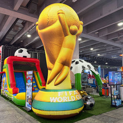 NG-SG091 Giant Inflatable World Cup Trophy Replica Commercial PVC Sports Event Decoration Blow Up Football Trophy For Promotion Party Stadium Display