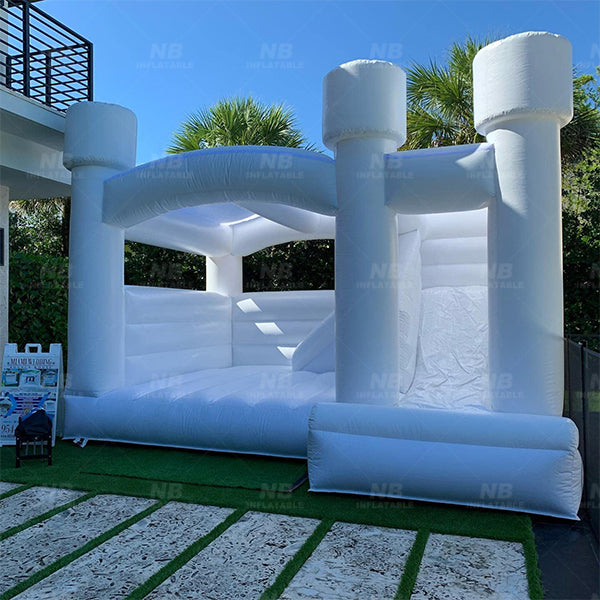 NB-WH009 White Wedding Jumping Bouncer Castle Custom White Wedding Bounce House Inflatable for Kid