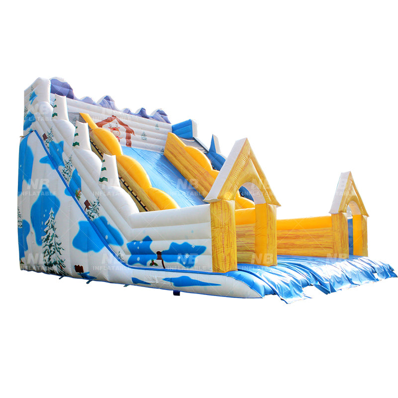 NB-SL046 Hot sale giant PVC blue crush single backyard lane water slide 22ft inflatable water slide with pool