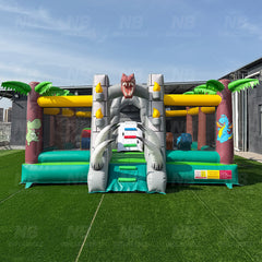 NB-BC120 Dinosaur Inflatable Bounce House With Slide Commercial Grade PVC Kids Jumper Castle for Backyard Party Event Rental