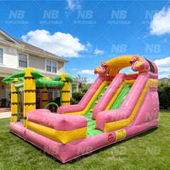 NB-BC117 Custom Children's Party Use Solid Color Bounce House Outdoor Inflatable Castle Water Inflatable Slide for Rental