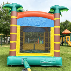 NB-BC119  Tropical Palm Tree Inflatable Bounce House Kids Outdoor Party Jumping Castle Commercial Use