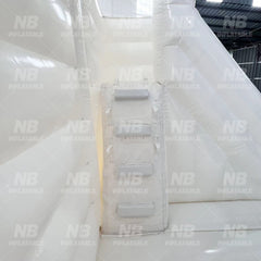NB-WH019 Inflatable Wedding Bouncer With Slide White Bouncy Castle for Party Commercial Bounce House With Balloon Tube