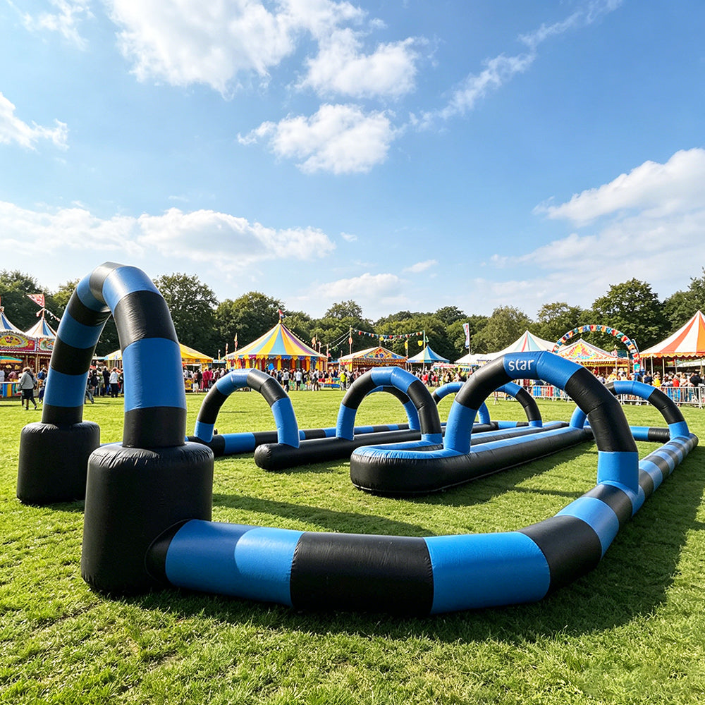 NG-SG087 Inflatable Go-Kart Track Barrier Outdoor Bumper Race Track Fence for Kids