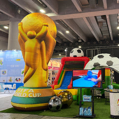 NG-SG091 Giant Inflatable World Cup Trophy Replica Commercial PVC Sports Event Decoration Blow Up Football Trophy For Promotion Party Stadium Display