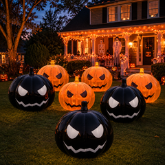 NB-CT036 Custom 2M Large Inflatable Black Pumpkin Weatherproof Inflatable Halloween Decor Party Event Yard Decoration Business