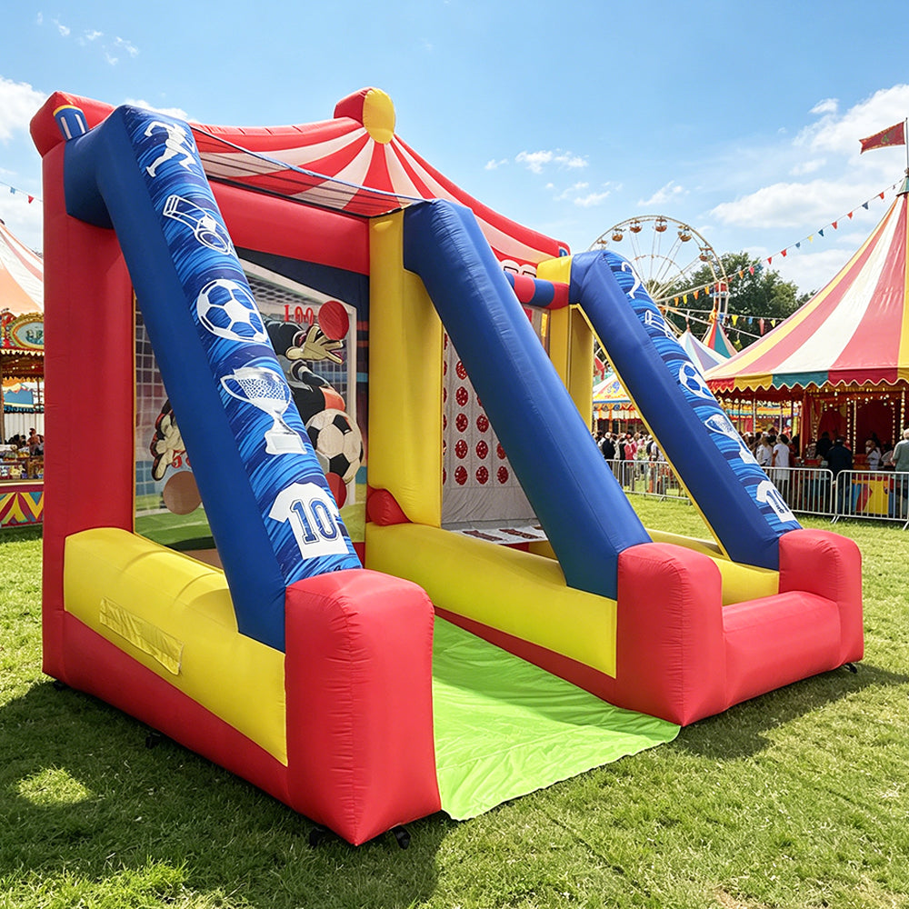 NG-SG086 Inflatable Soccer Shooting Game, Carnival Interactive Inflatable Target Game for Events