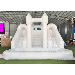 NB-WH020 Commercial Grade Inflatable White Bounce House Castle PVC Jumper with Air Blower for Weddings