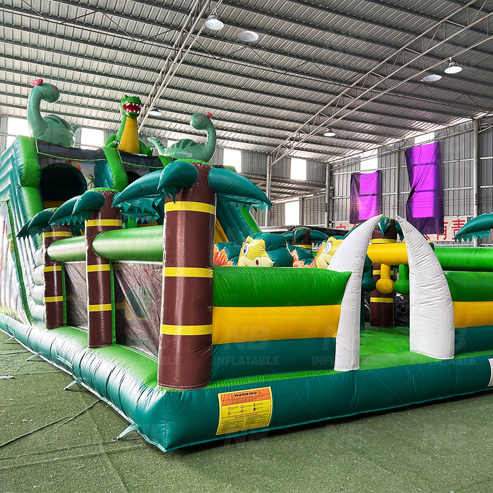 NB-BC118  Dinosaur Themed Inflatable Bounce House with Slide Kids Outdoor Jumping Castle for Parties