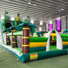 NB-BC118  Dinosaur Themed Inflatable Bounce House with Slide Kids Outdoor Jumping Castle for Parties