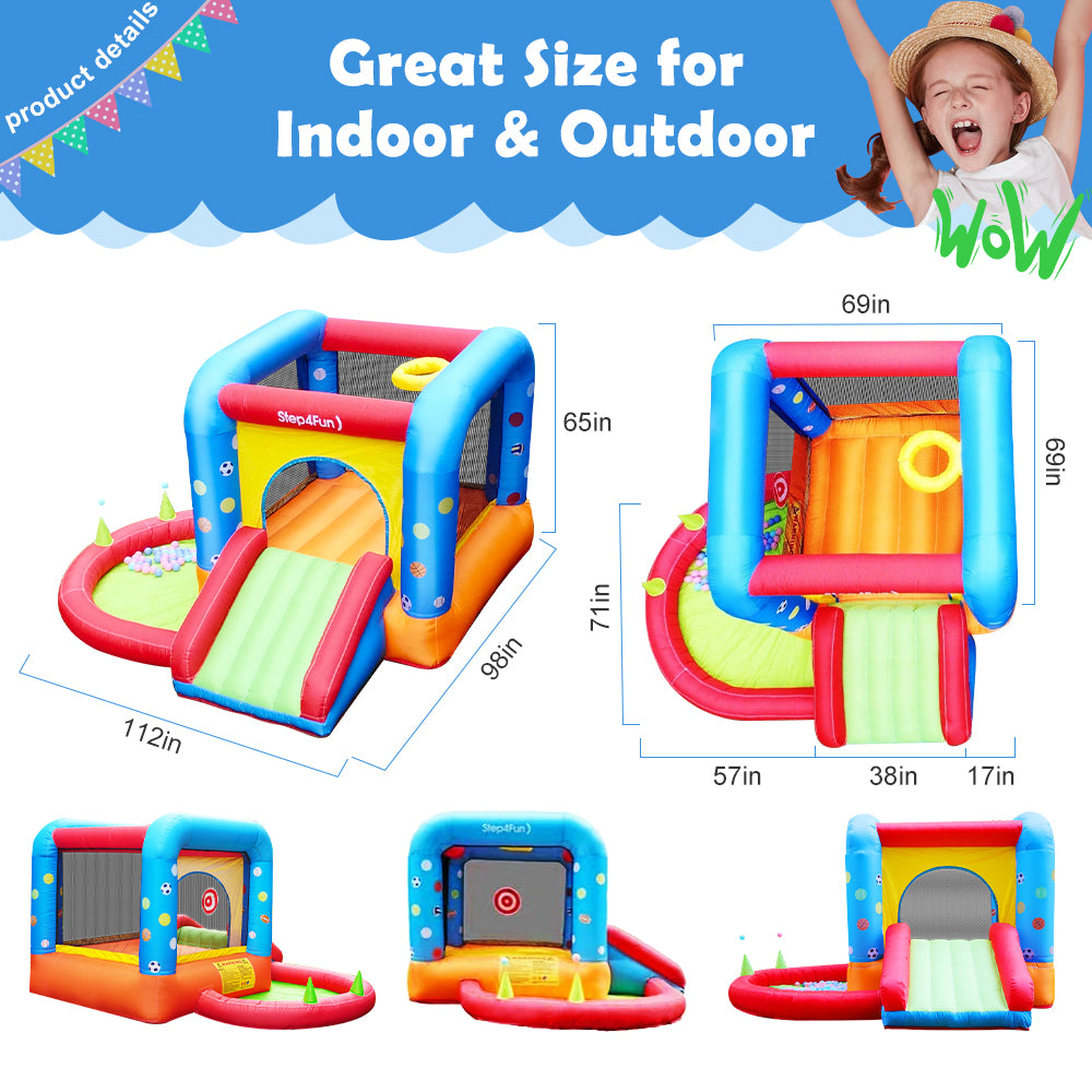 NB-HL013 Kids Inflatable Jump Bouncy Castle Water Gun Bounce House