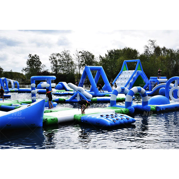 NB-WP025 Inflatable Floating Water Park with Obstacle Course for Kids and Adults, Designed for Open Water Fun in Sea or Lake