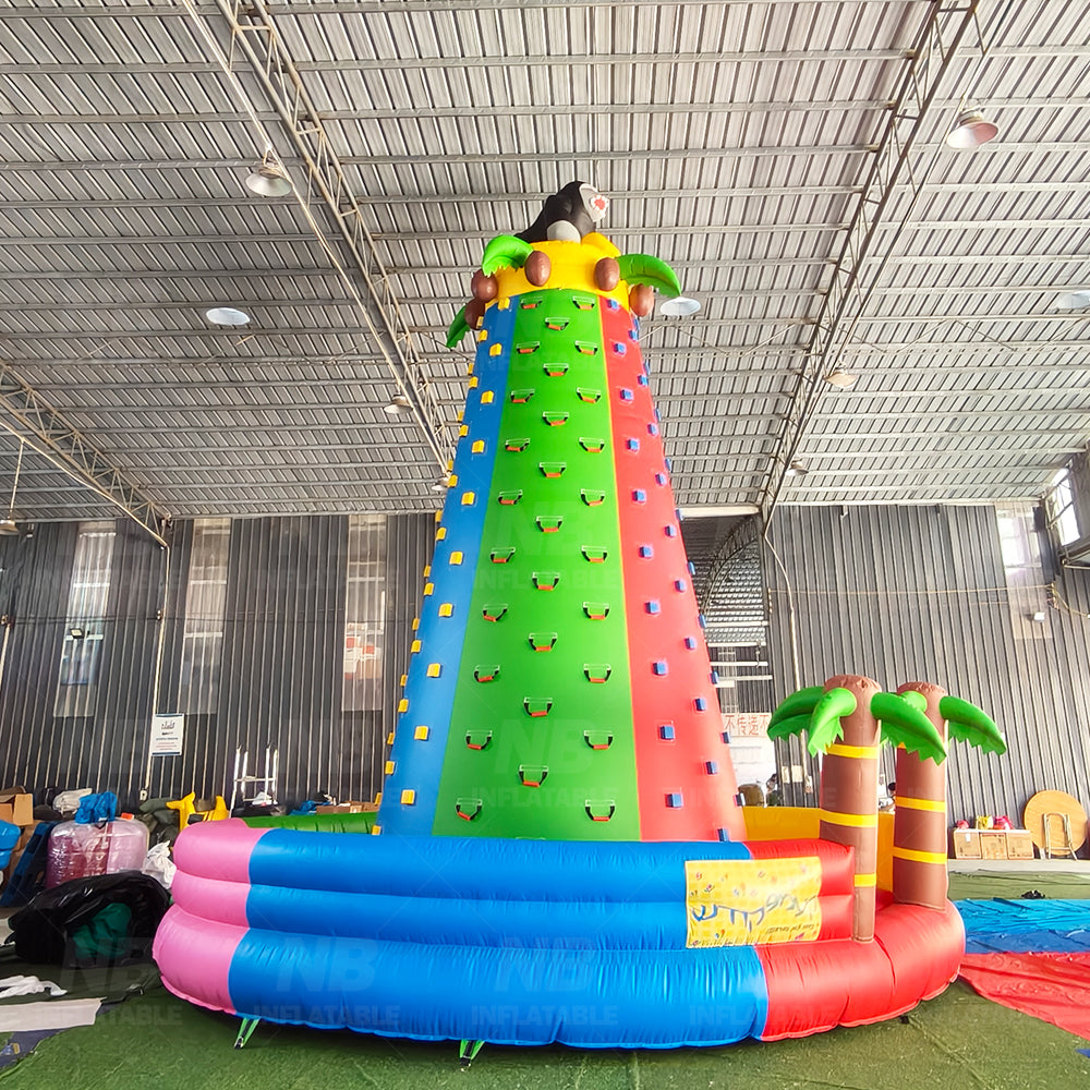 NG-SG090 Conquer the Peak! 8M Giant Tropical Jungle Inflatable Climbing Wall – The Ultimate Backyard Adventure for Kids & Adults