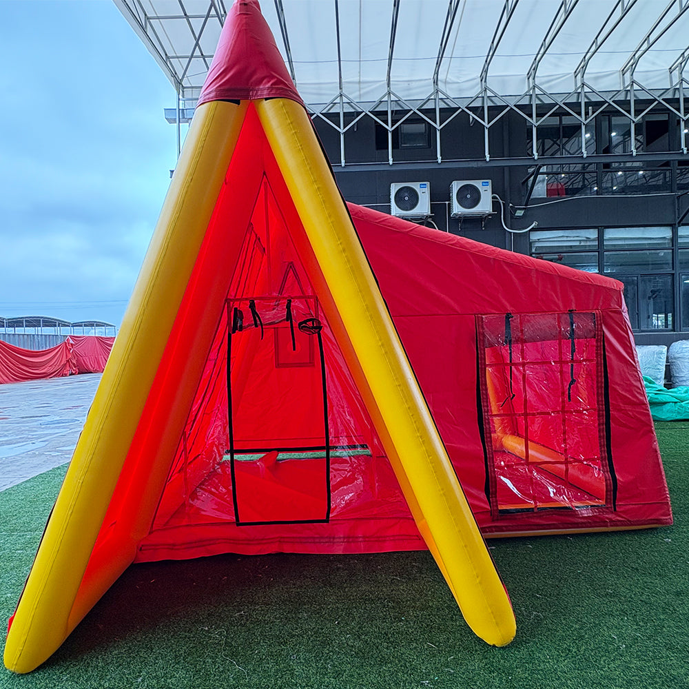 NB-TE059 Bright Red Inflatable Tent Waterproof Weatherproof for Glamping and Events