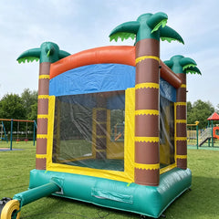 NB-BC119  Tropical Palm Tree Inflatable Bounce House Kids Outdoor Party Jumping Castle Commercial Use