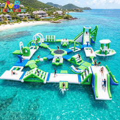 NB-WP026 Commercial Grade Giant Inflatable Water Park Floating Obstacle Course Modular Aqua Park for Sea and Lake Professional Floating Playground for Resorts and Rental Business