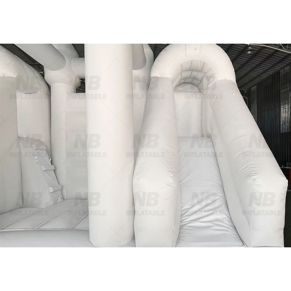 NB-WH020 Commercial Grade Inflatable White Bounce House Castle PVC Jumper with Air Blower for Weddings