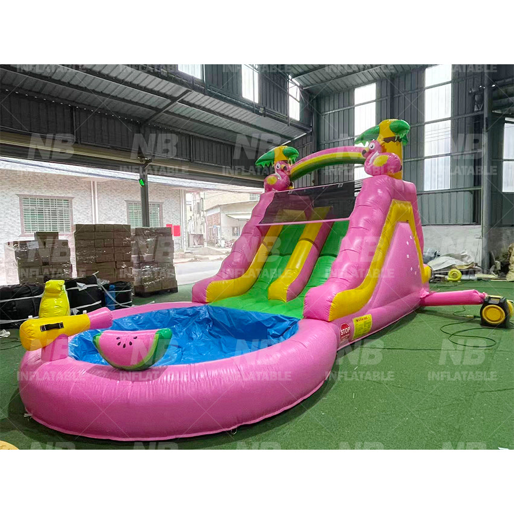 NB-SL057 Commercial PVC Inflatable Water Park Slides with Splash Pool Event Rental Inflatable Slide Small Water Park for Kids