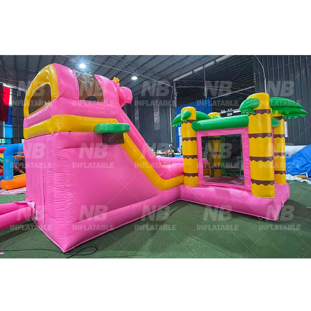 NB-BC117 Custom Children's Party Use Solid Color Bounce House Outdoor Inflatable Castle Water Inflatable Slide for Rental