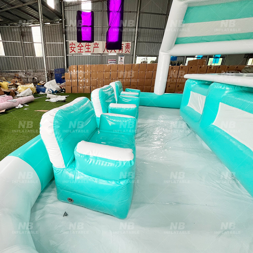 NB-PB028 Customized Backyard Water Swimming Pool Inflatable Sofa Pool bar Pub House Blow up Bars for Adults Party