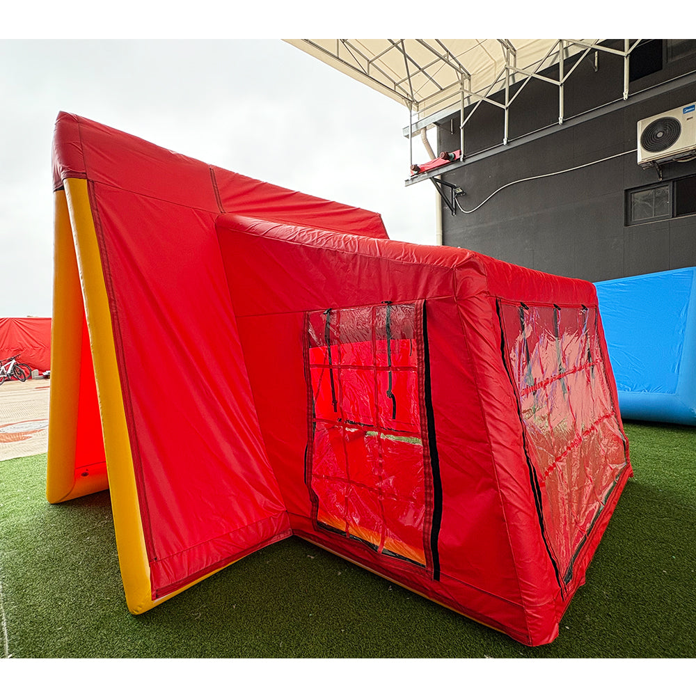 NB-TE059 Bright Red Inflatable Tent Waterproof Weatherproof for Glamping and Events