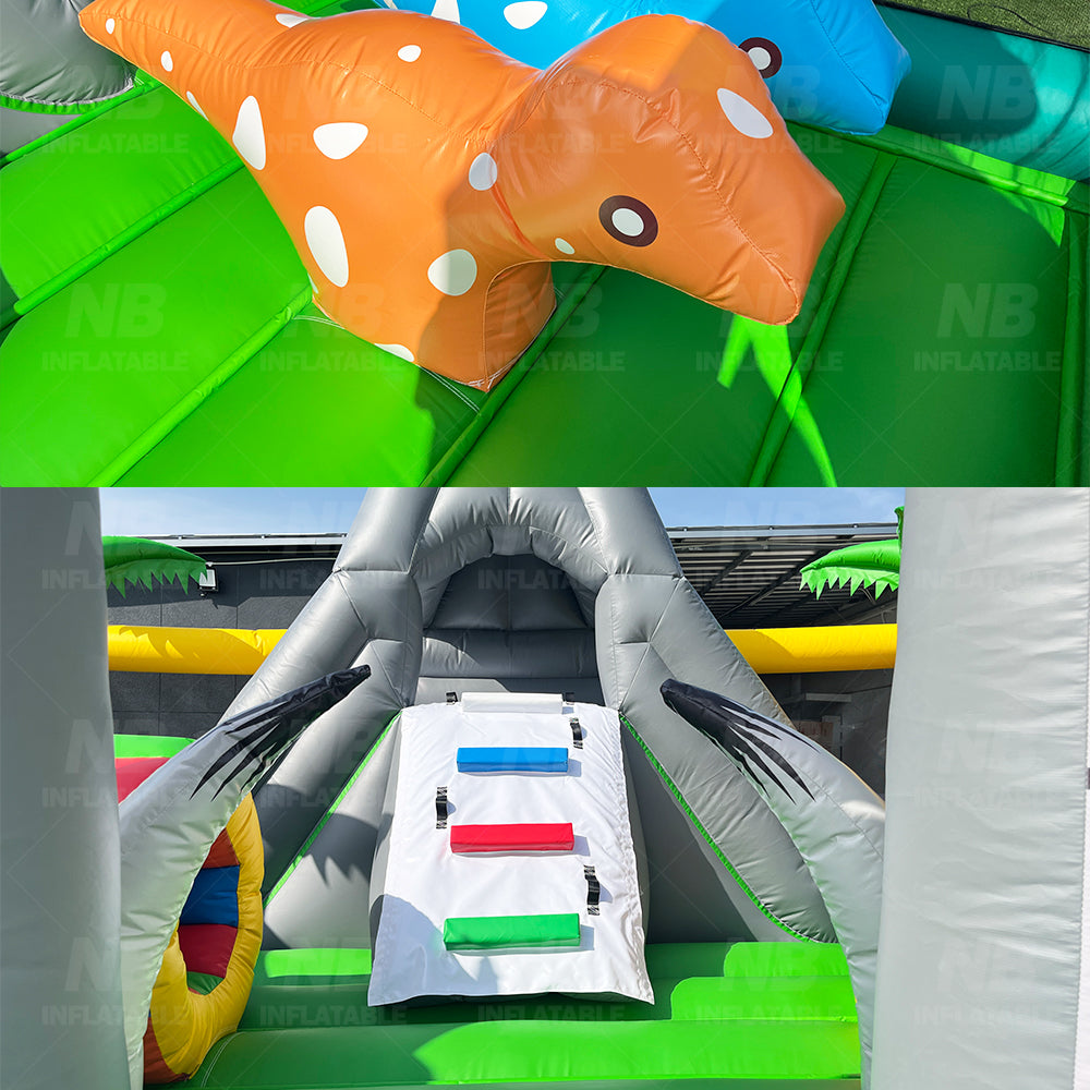 NB-BC120 Dinosaur Inflatable Bounce House With Slide Commercial Grade PVC Kids Jumper Castle for Backyard Party Event Rental