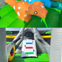 NB-BC120 Dinosaur Inflatable Bounce House With Slide Commercial Grade PVC Kids Jumper Castle for Backyard Party Event Rental