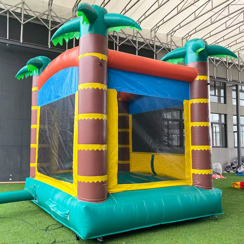 NB-BC119  Tropical Palm Tree Inflatable Bounce House Kids Outdoor Party Jumping Castle Commercial Use