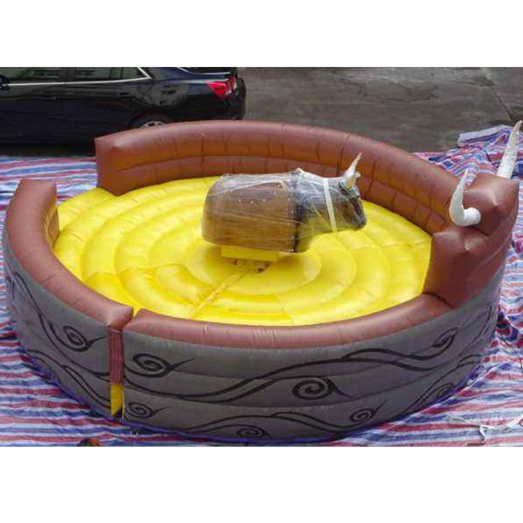 NG-SG050 Commercial adults electric sport games outdoor mechanical bull riding machine controls inflatable rodeo bull ride for sale